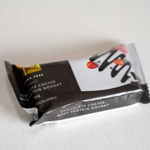 Chocolate Coated Whey Protein Nougat - Strawberry flavour 50g