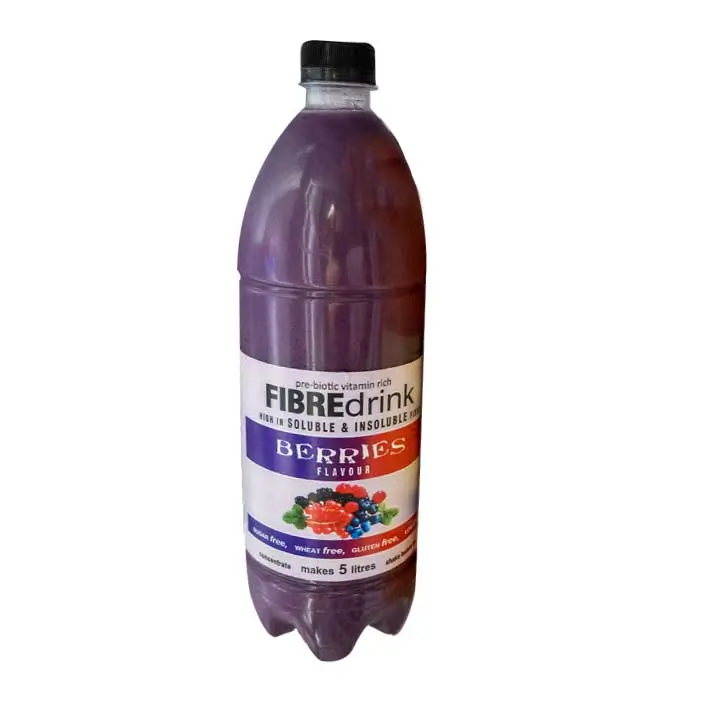 1L Sugar free FIBRE Drink Concentrate: BERRIES Flavour - Makes 4L